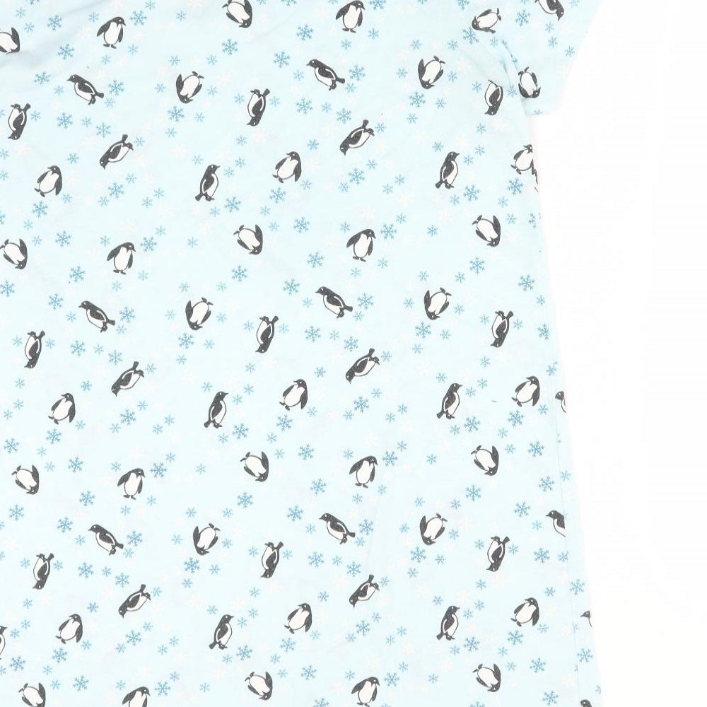 BONMARCHE Womens Blue Animal Print Polyester Dress Size 14 - PENGUIN SNOWFLAKES