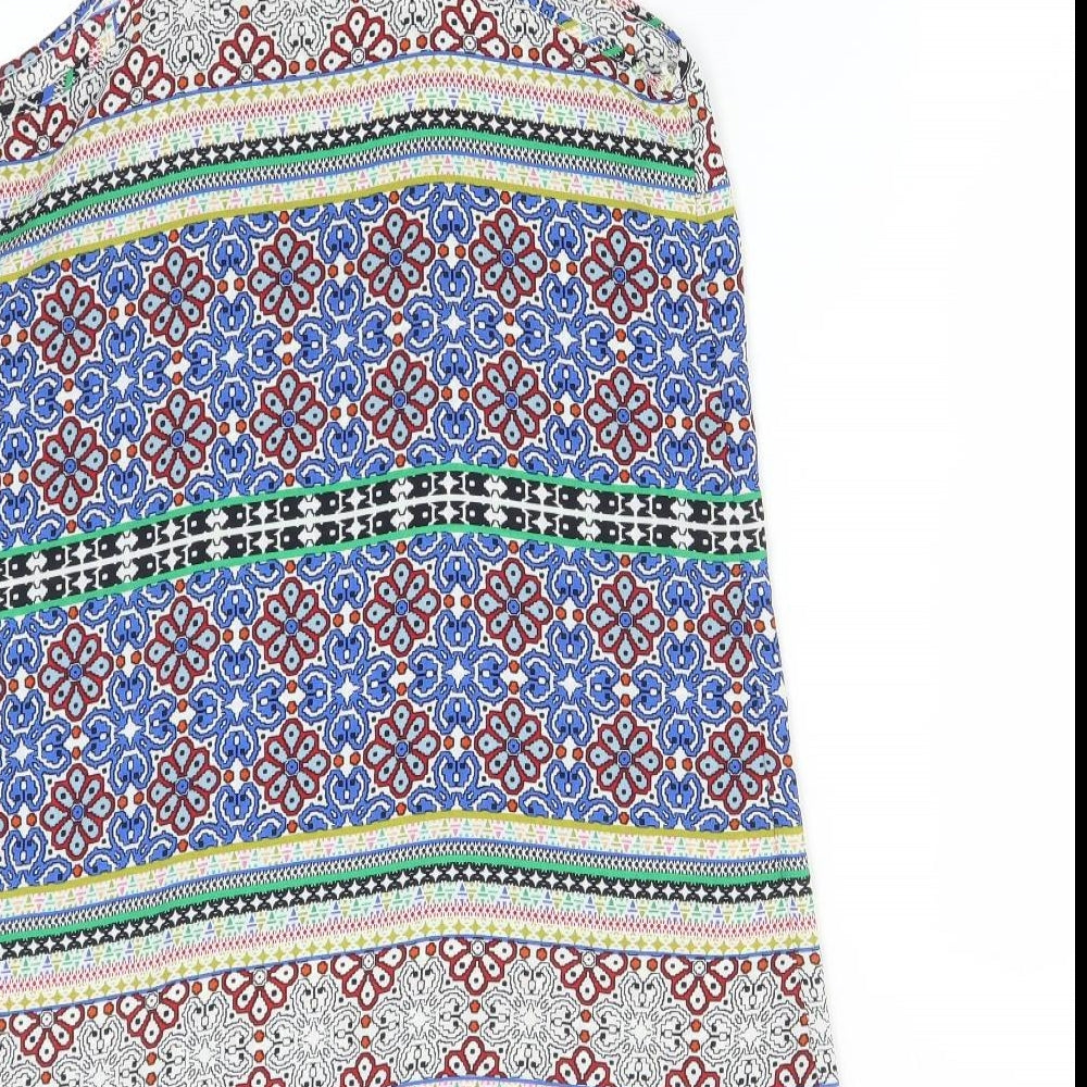 Womens UK Size 10 New Look Multicoloured Basic T-Shirt