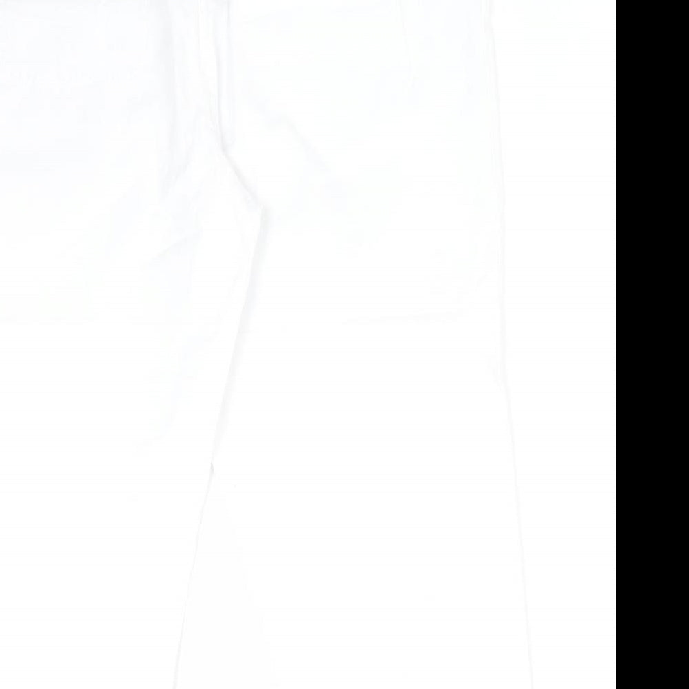 Womens UK Size 16 ISLE Regular Fit White Trousers