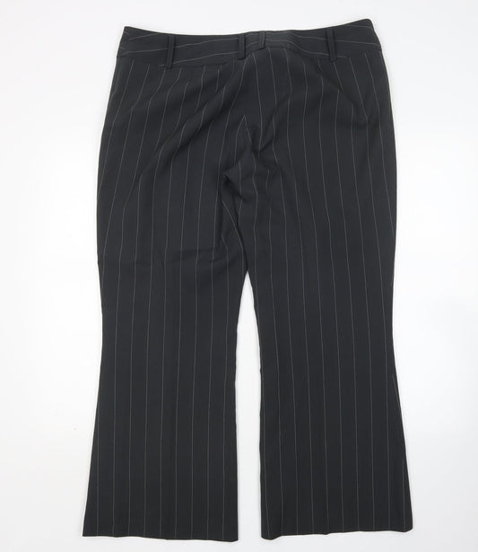 Littlewoods Womens Multicoloured Striped Polyester Trousers Size 18 L29 in Regular