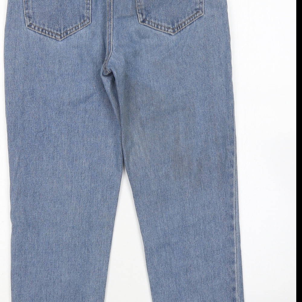 Missguided Womens Blue  Cotton Mom Jeans Size 6 L24 in Regular