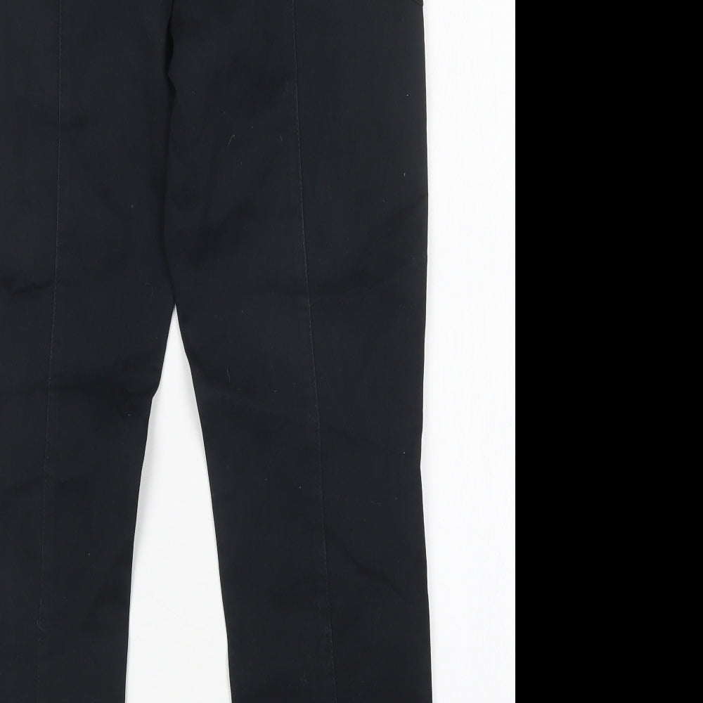 Studio W Womens Black Cotton Chino Trousers Size 10 L27 in Regular
