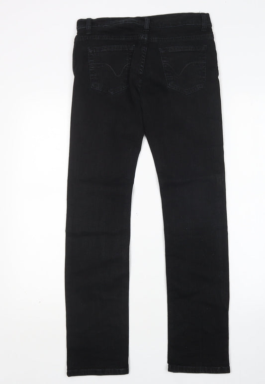 NEXT Womens Black Cotton Skinny Jeans Size 8 L31 in Regular