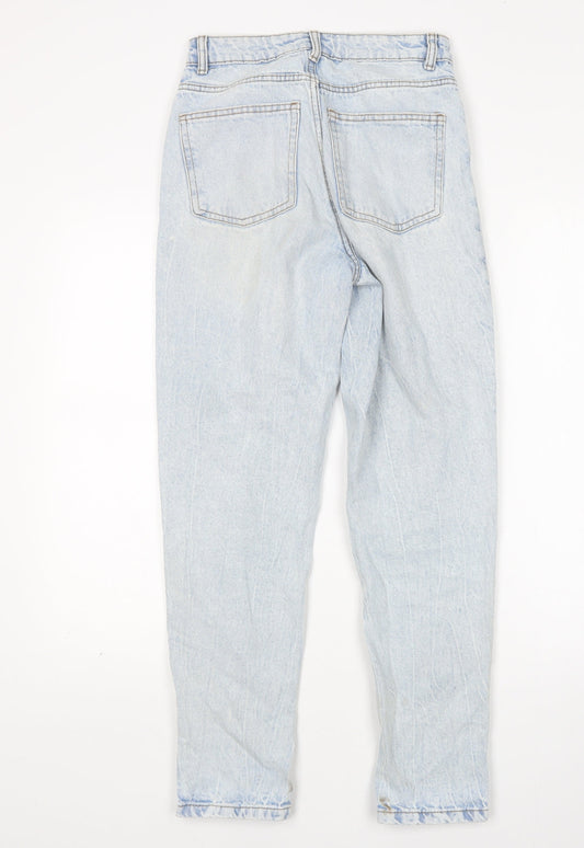 denim Co Womens Blue Cotton Mom Jeans Size 6 L28 in Regular