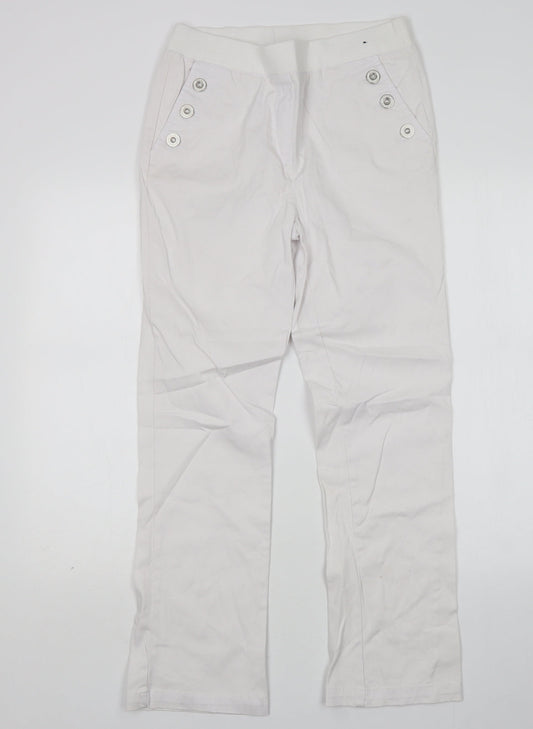 Additional front view of Debenhams women’s white cotton jegging jeans, size UK 10, 29-inch leg regular