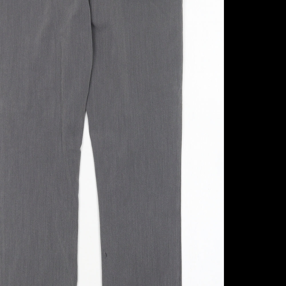 Topshop Womens Grey Polyester Trousers Size 10 L30 in Regular