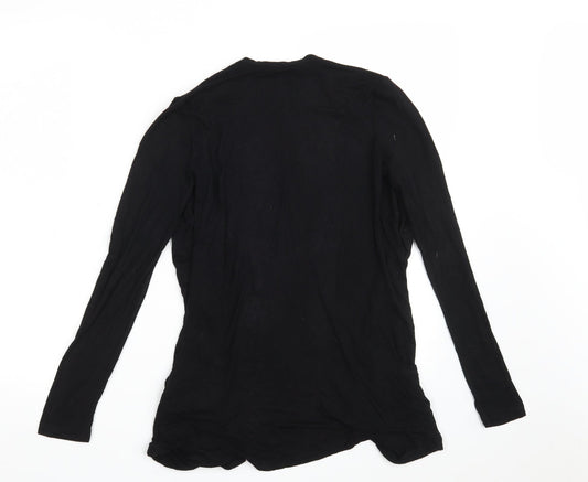 Womens UK Size 8 New Look Black Wrap Jumper