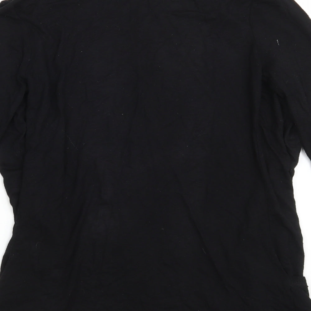 Womens UK Size 8 New Look Black Wrap Jumper