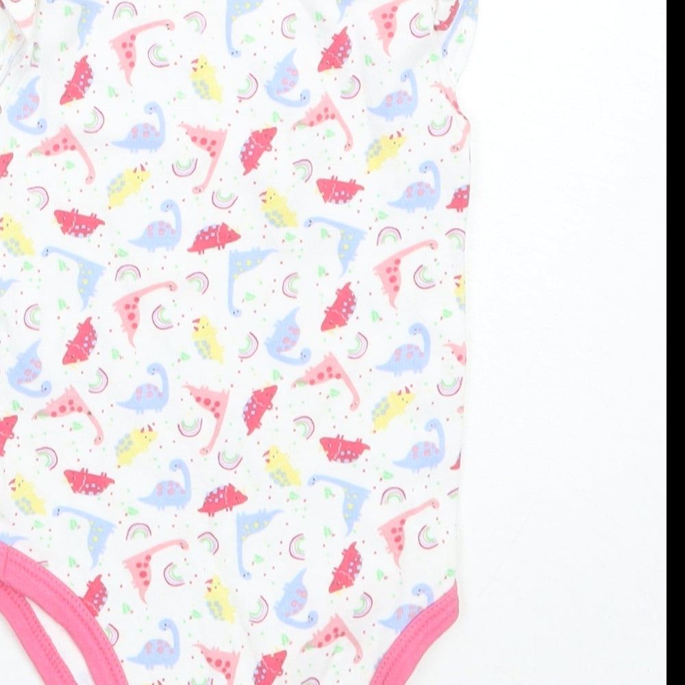 Pep&Co Baby White Cotton Romper One-Piece Size 6-9 Months