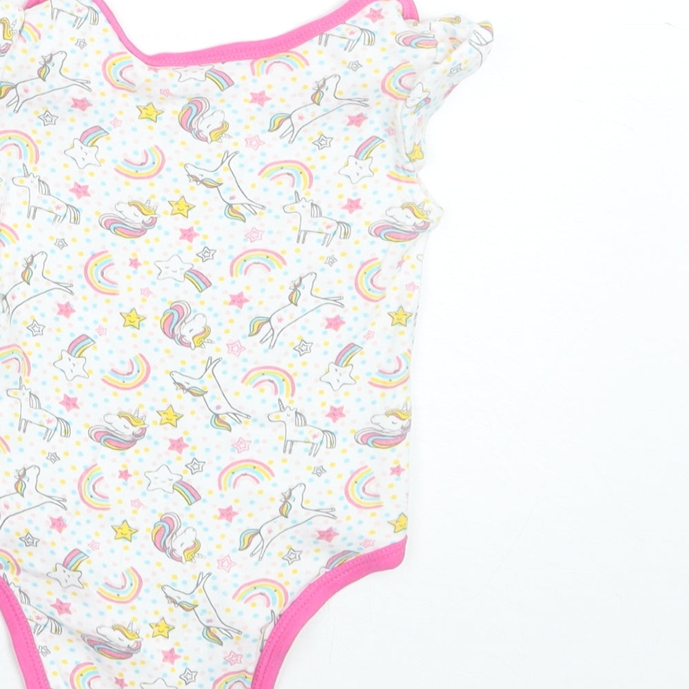Brand and care label for Pep&Co Baby White Cotton Romper One-Piece, size 6-9, Months
