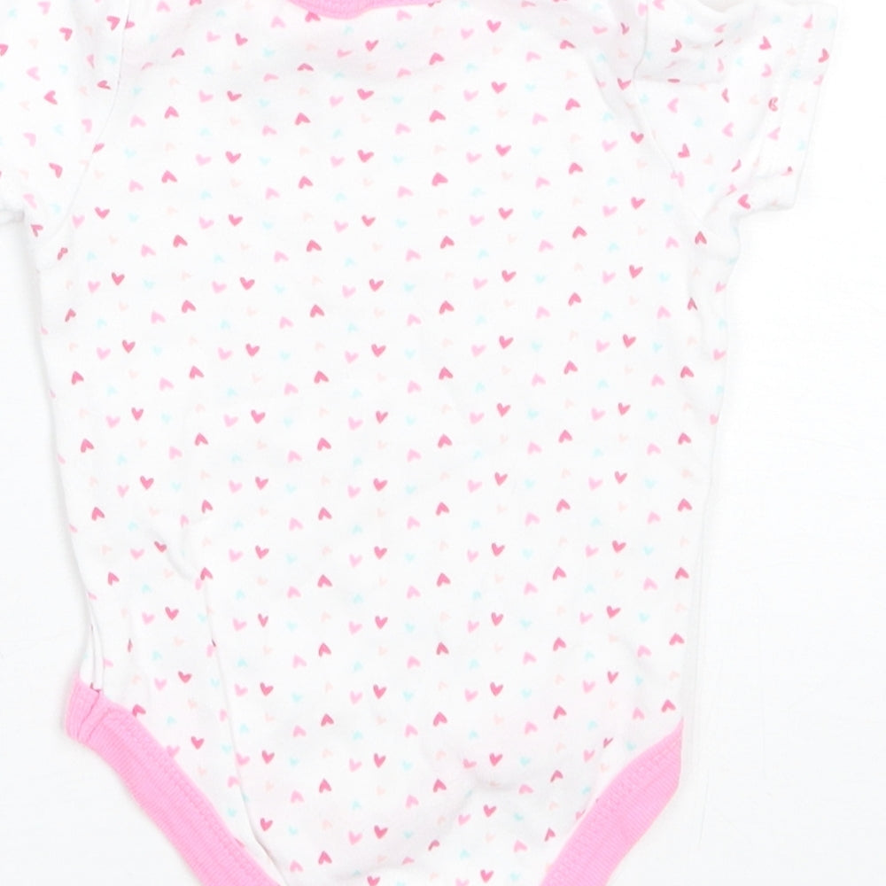Moon & Stars Baby White Cotton Romper One-Piece Size 3-6 Months