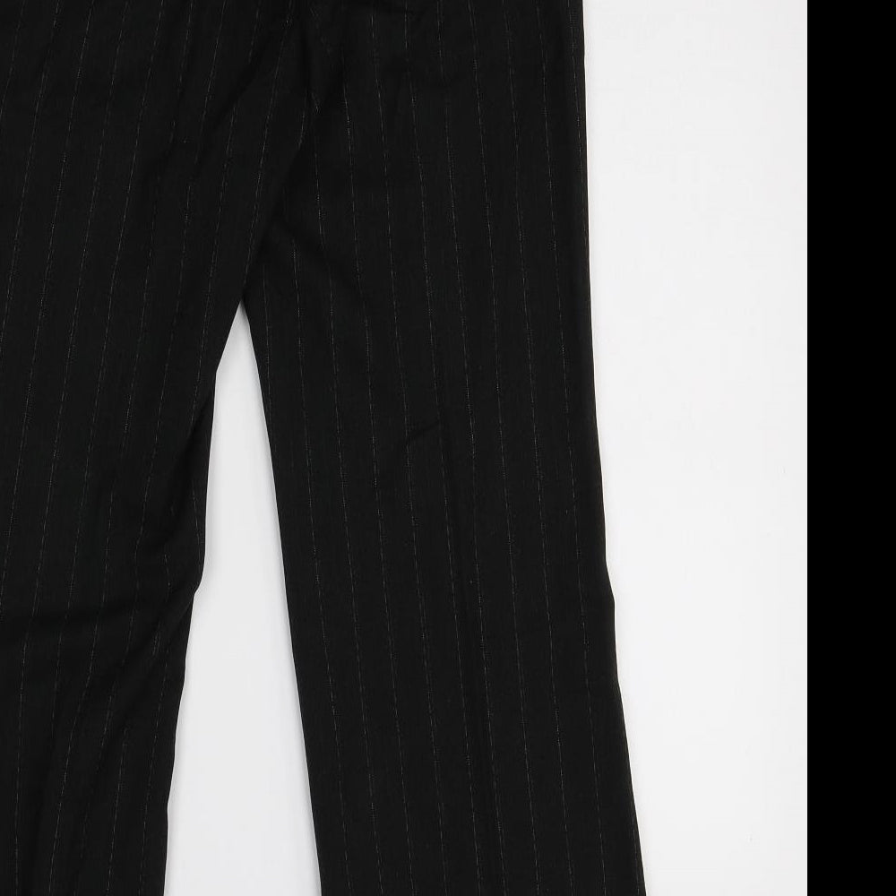 F&F Womens Black Viscose Dress Pants Trousers Size 8 L24 in Regular
