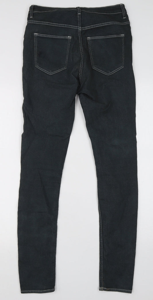 Divided Womens Grey Cotton Skinny Jeans Size 10 L28 in Regular