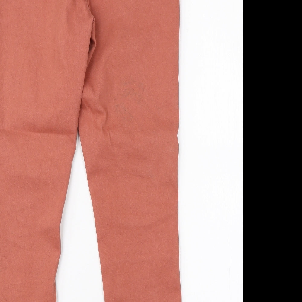 Womens UK Size 12 Papaya Regular Fit Skinny Pink Jeans