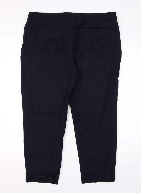 Womens UK Size 18 NEXT Regular Fit Dress Pants Blue Trousers