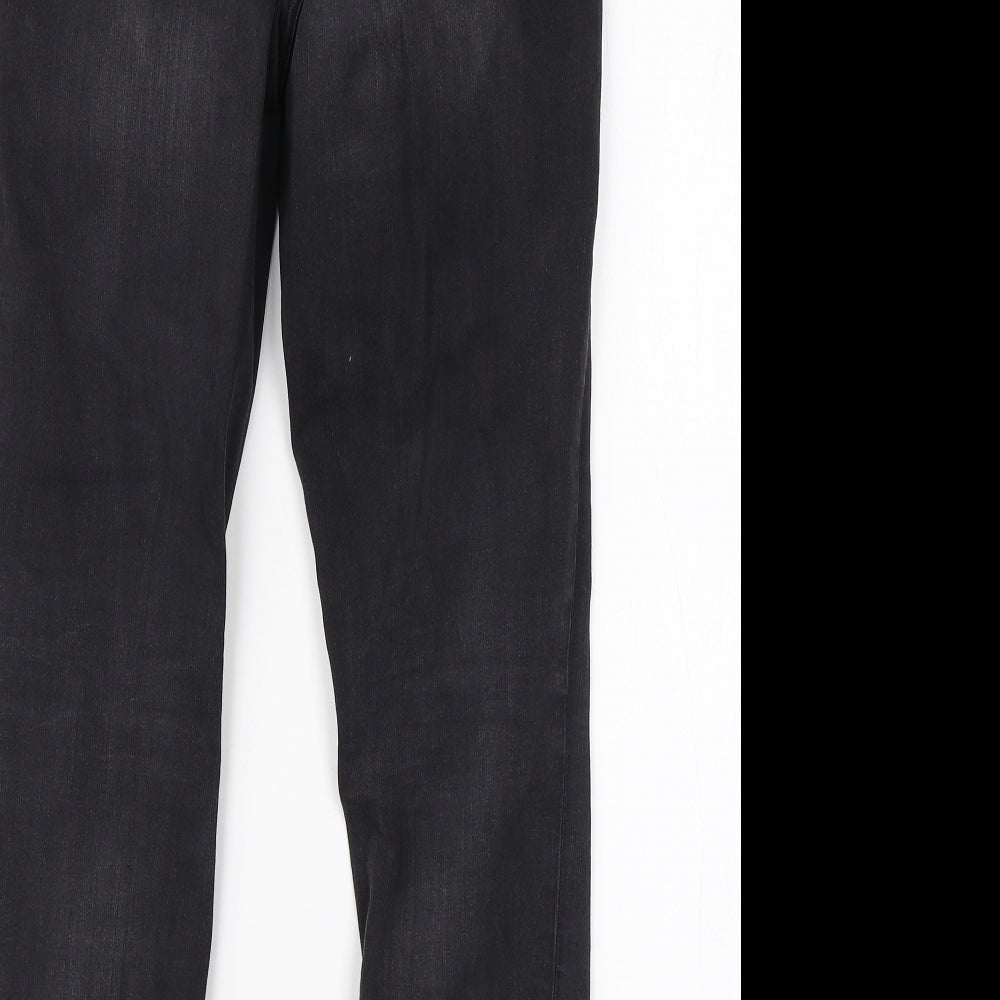Womens UK Size 6 Preworn Regular Fit Skinny Black Jeans