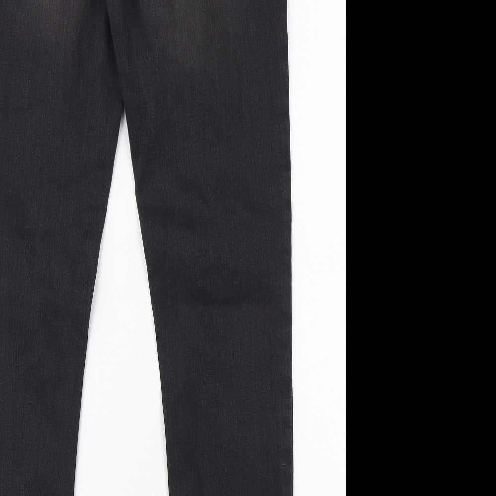 Avenue Womens Black Cotton Skinny Jeans Size 10 L29 in Regular