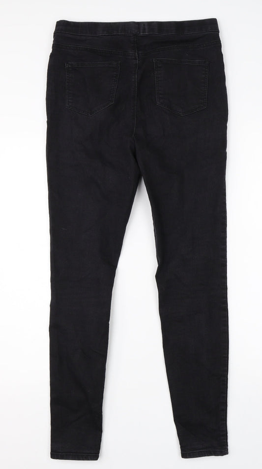 Womens UK Size 10 Papaya Regular Fit Jegging Black Jeans
