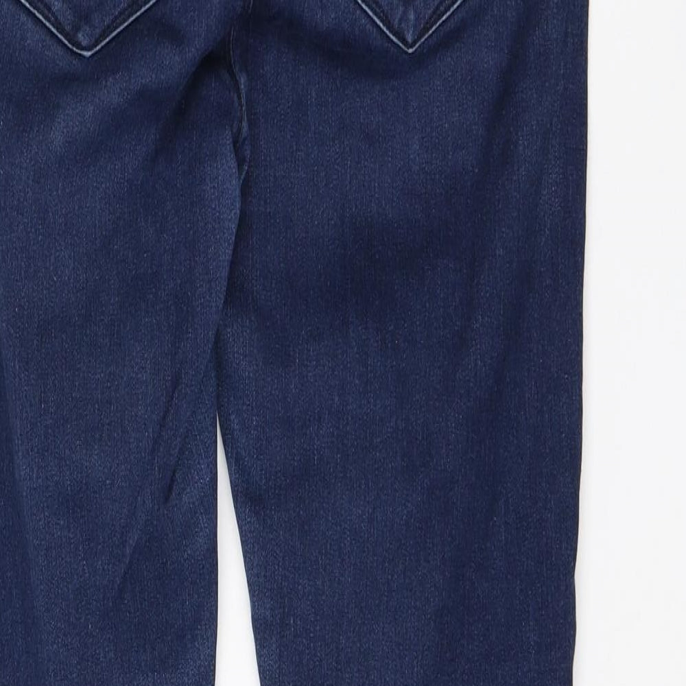 Brand and care label for Only women’s blue cotton jegging jeans, size UK 32, in, 28-inch leg regular
