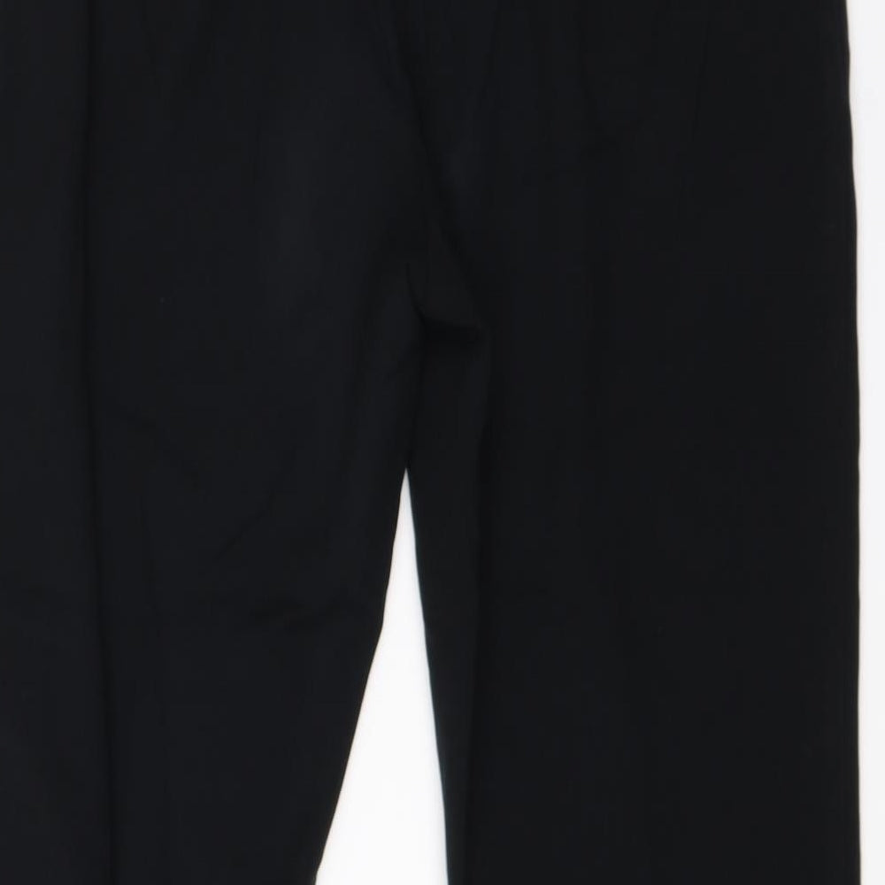 Womens UK Size 10 Per Una Regular Fit Dress Pants Black Trousers