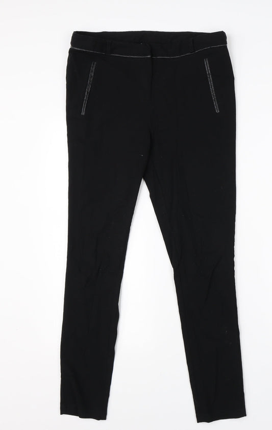 Womens UK Size 12 Dorothy Perkins Regular Fit Dress Pants Black Trousers