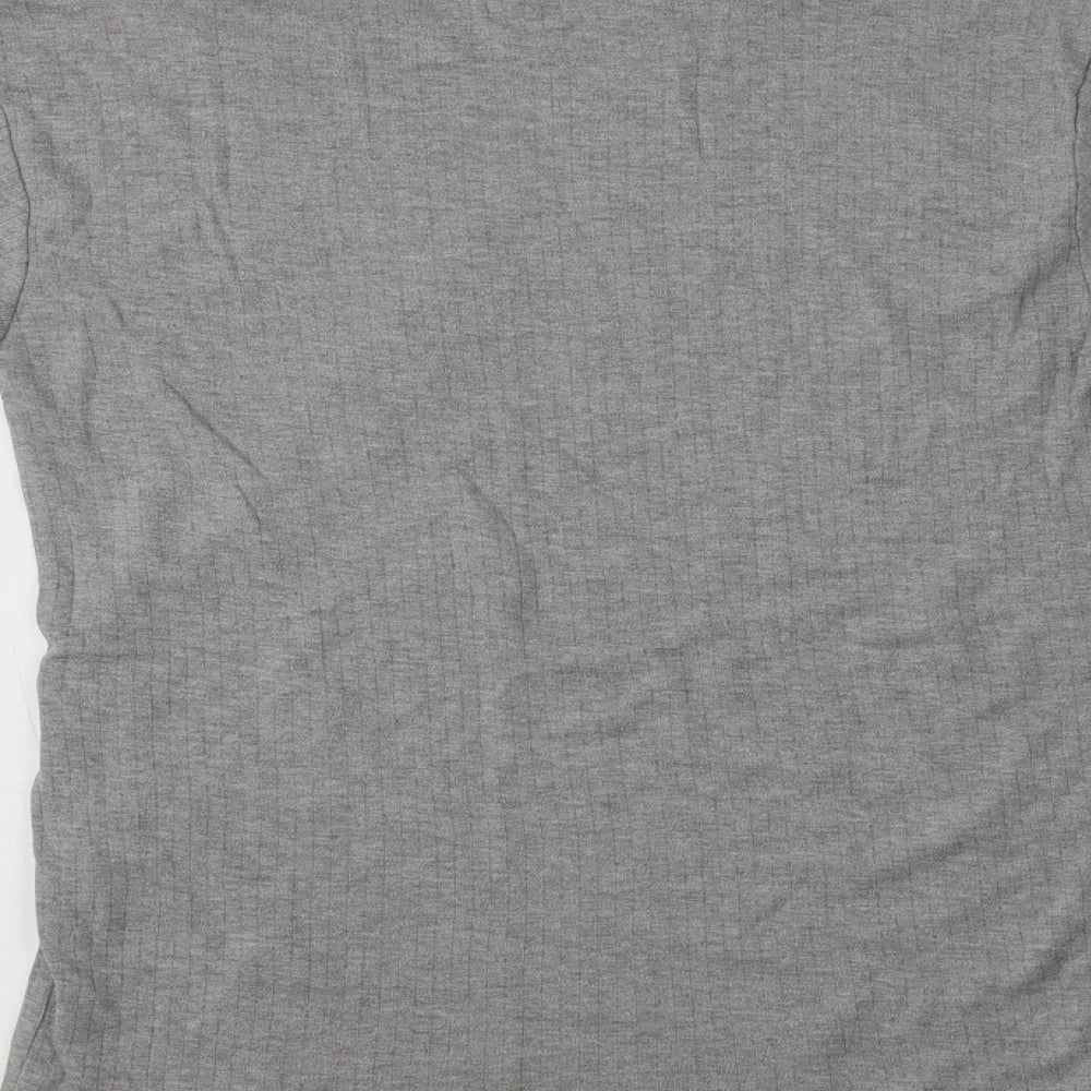 Primark Womens Grey Cotton Basic T-Shirt Size L Crew Neck