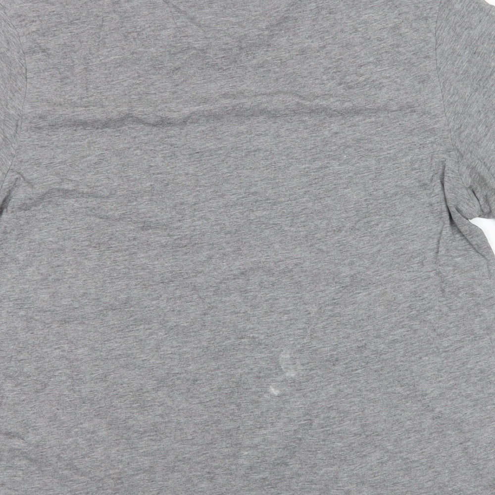 F&F Womens Grey Cotton Basic T-Shirt Size XL Round Neck