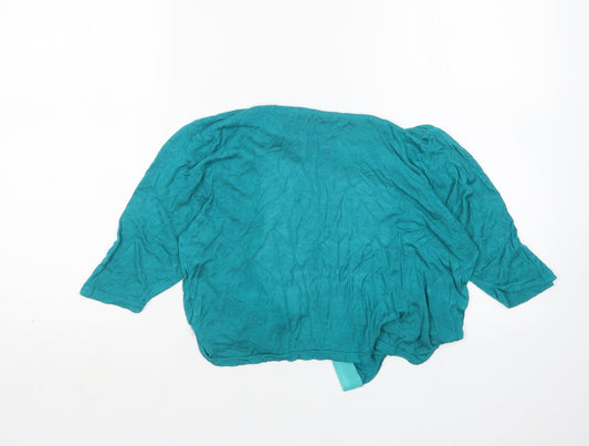 Womens UK Size 12 Peacocks Green Cardigan Jumper