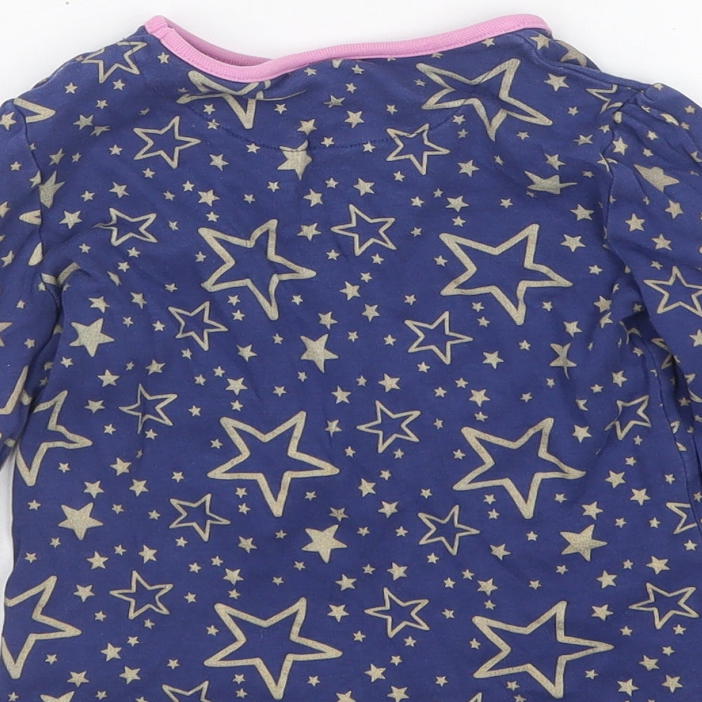 Brand and care label for Mini Club girls’ multicoloured polka dot cotton top pyjama top, size 3-4, years