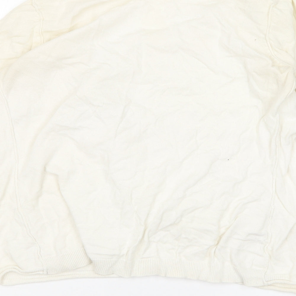 Womens UK Size 8 NEXT Ivory Wrap Jumper