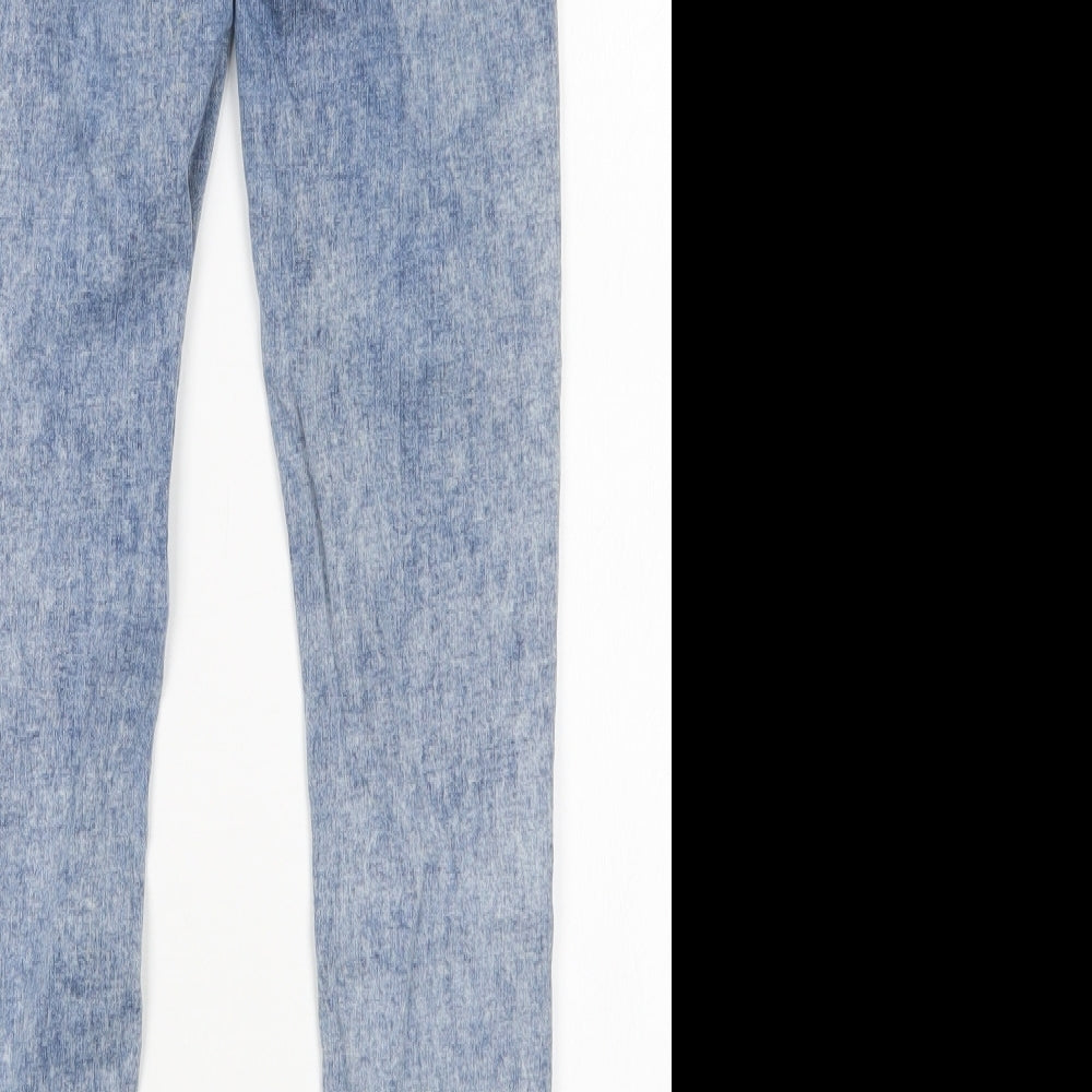 Topshop Womens Blue Cotton Skinny Jeans Size 26 in L27 in Regular