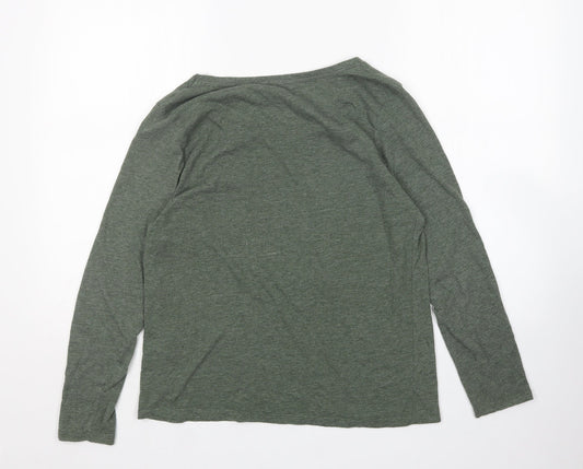 Primark Womens Green Polyester Basic T-Shirt Size M Round Neck