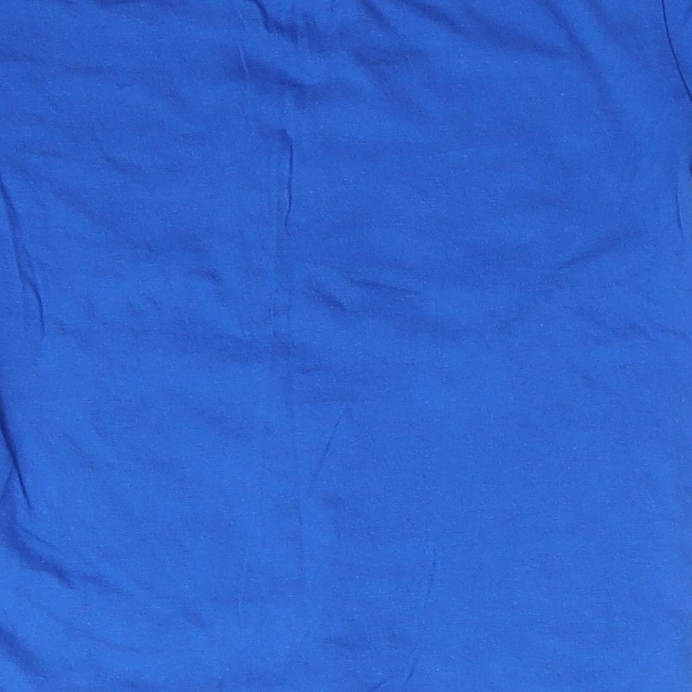 Urban Outlaws Boys Blue Cotton Basic T-Shirt Size 7-8 Years Round Neck - One Step Ahead