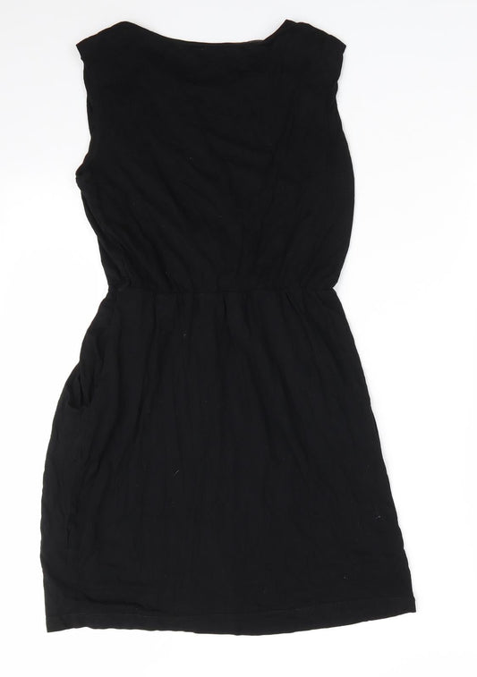 Apricot Womens Black Viscose A-Line Size S Round Neck - Lined Bodice