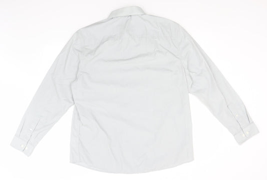 Very Mens Green Polyester Button-Up Size 17 Collared