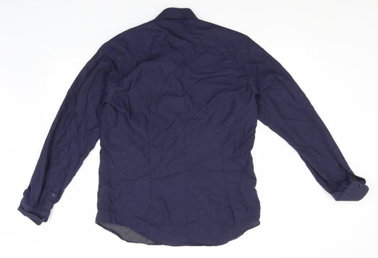 Taylor & Wright Mens Blue Cotton Button-Up Size 15.5 Collared