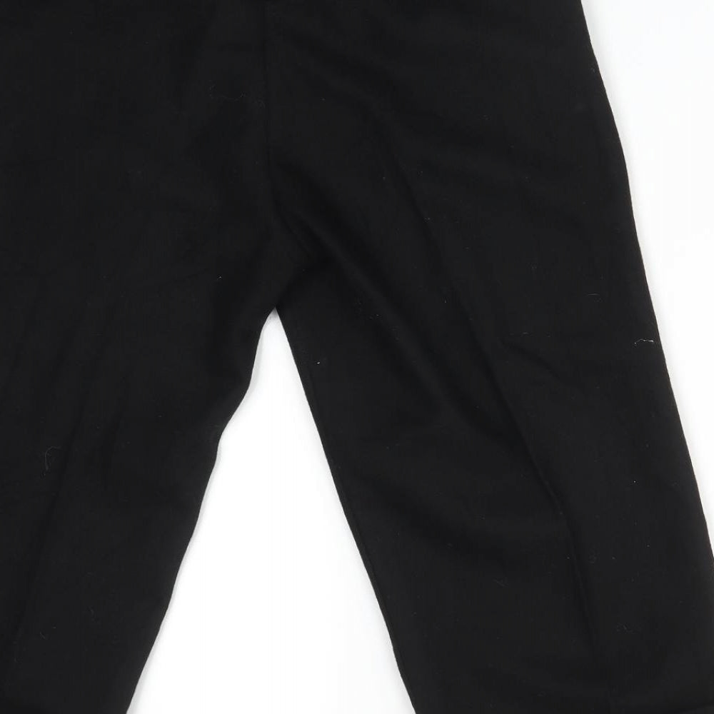 Womens UK Size 30 Preworn Regular Fit Cropped Black Trousers