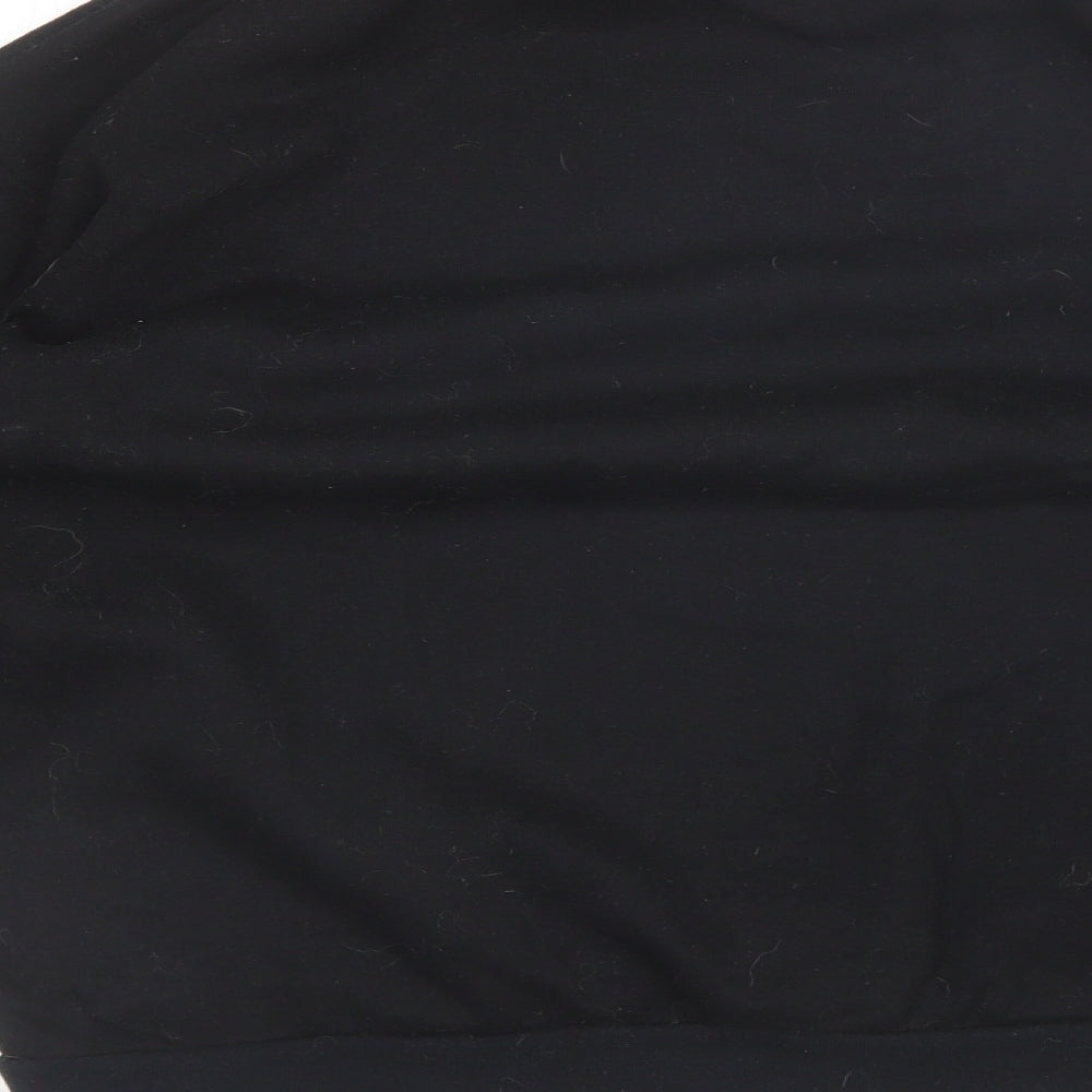 Nasty Girl Womens Black Round Neck Cotton Pullover Jumper Size 18