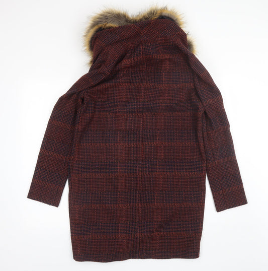 Womens UK Size 10 Redherring Red Overcoat