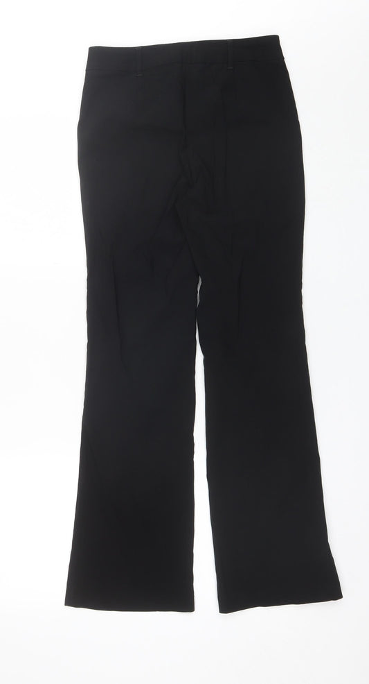 Womens UK Size 8 Papaya Regular Fit Dress Pants Black Trousers