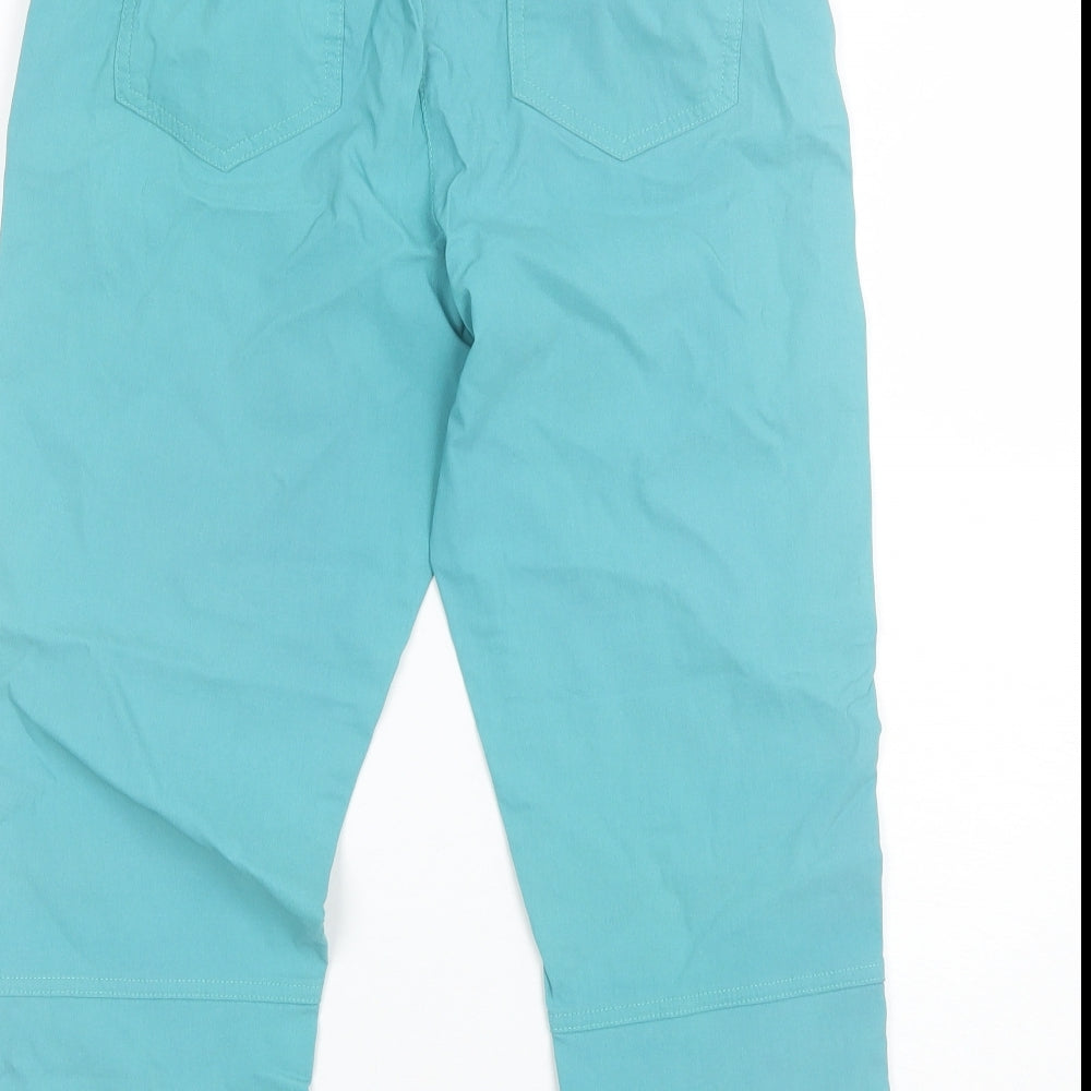 Charles Vogele Womens Blue Viscose Trousers Size 12 L22 in Regular - Size 40