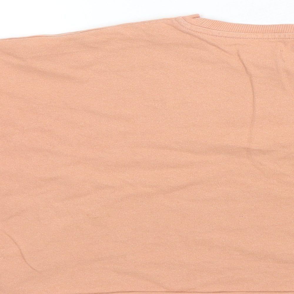 Womens UK Size 10 Topshop Orange Basic T-Shirt