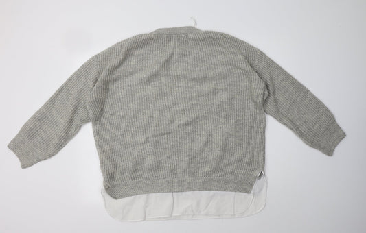 George Womens Grey Crew Neck Pullover Jumper Size L
