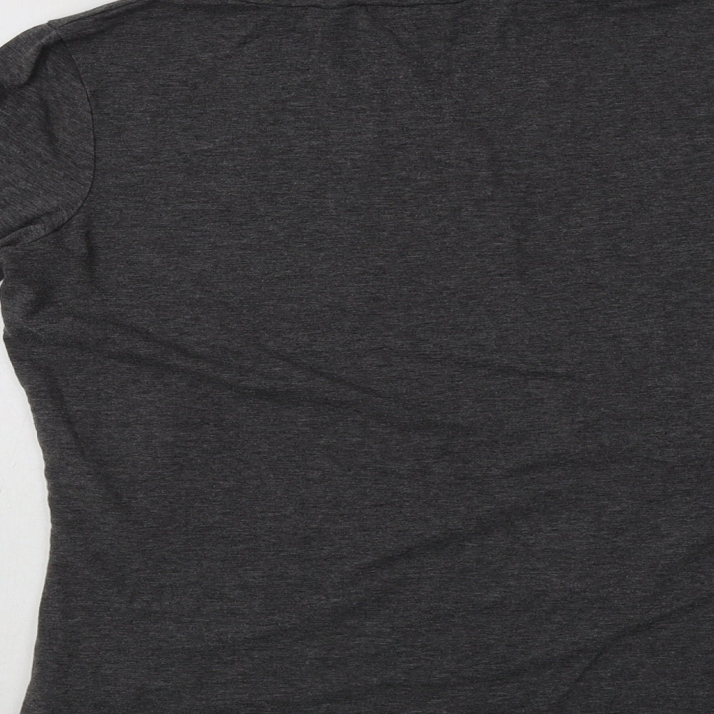 ESMARA Womens Grey Polyester Basic T-Shirt Size 18 Roll Neck