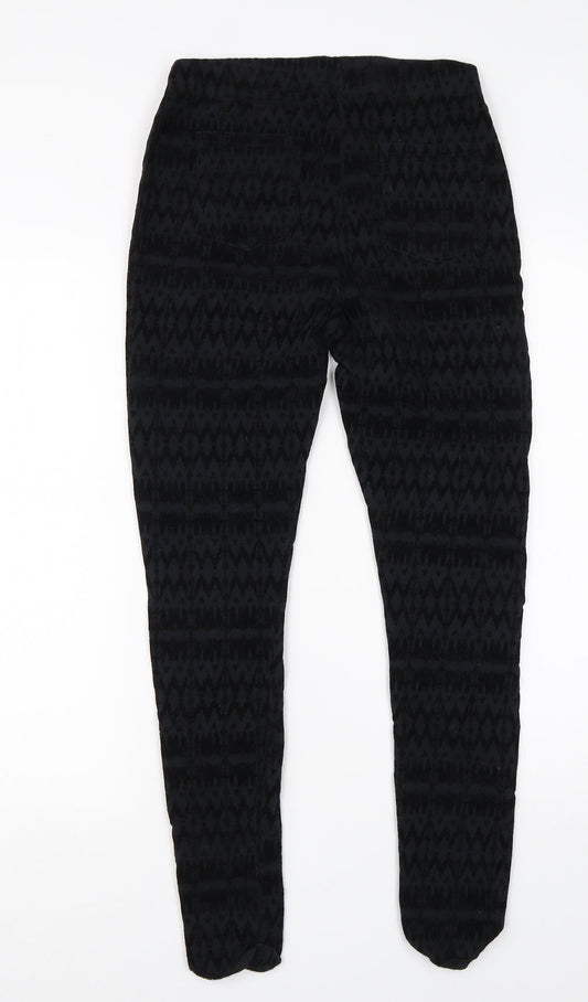 Womens UK Size 10 Papaya Regular Fit Jegging Black Jeans