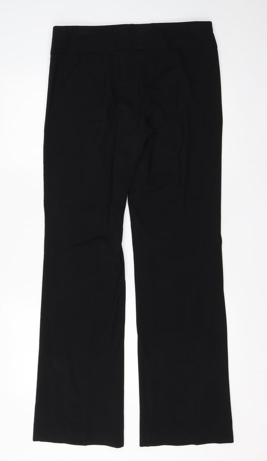 Womens UK Size 10 New Look Regular Fit Dress Pants Black Trousers