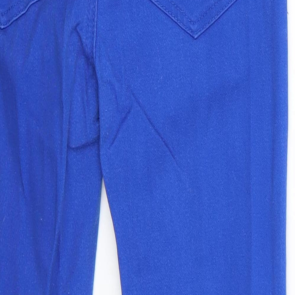 Generation 915 Girls Blue Cotton Skinny Jeans Size 11 Years Regular Button - Cobalt blue