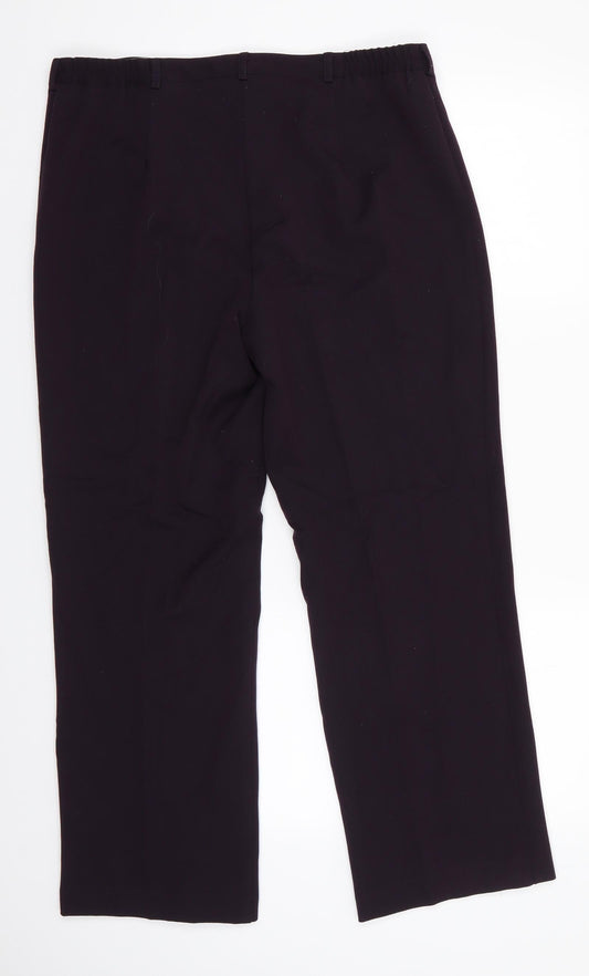 Womens UK Size 14 Annabelle Regular Fit Purple Trousers