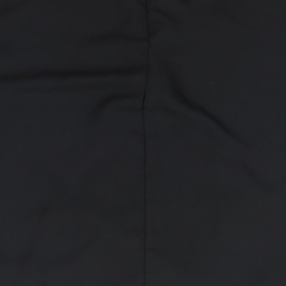 Boohoo Womens Black Polyester Basic T-Shirt Size 12 High Neck