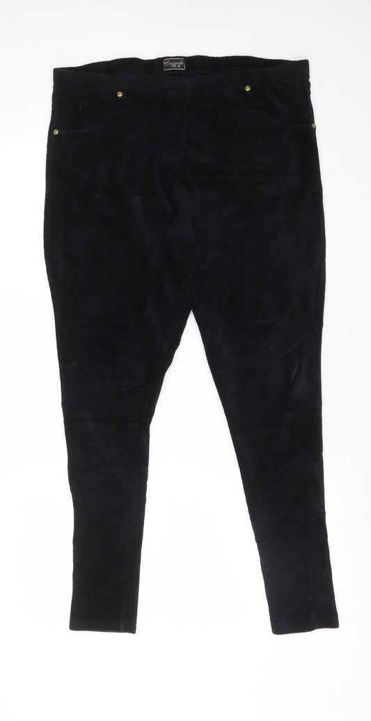 Womens UK Size L ORIGINALS Regular Fit Jegging Black Trousers